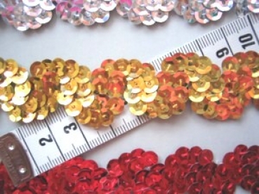 Paillettenband  Holo gold